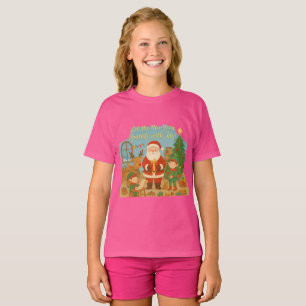 Süßer Weihnachtsmann & Elfen Neujahrs-Feiertagskar T-Shirt