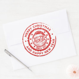 Süßer Weihnachtsmann – Festliches Weihnachtsdesign Runder Aufkleber