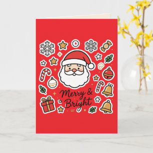 Süßer Weihnachtsmann Frohe und strahlende Weihnach Karte