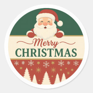 Süßer Weihnachtsmann Frohe Weihnachten Aufkleber