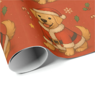 Süßer Weihnachtsmann Labrador Retriever Hund Weihn Geschenkpapier