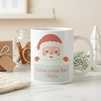 Süßer Weihnachtsmann liebt personalisierten Weihna Kaffeetasse