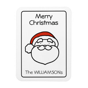 Süßer Weihnachtsmann mit roter Mütze Magnet