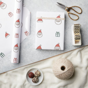 Süßer Weihnachtsmann Muster Weihnachtsverpackung Geschenkpapier