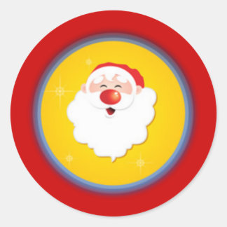 Süßer Weihnachtsmann Runder Aufkleber