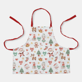 Süßer Weihnachtsmann Santa Lebkuchenmann Rudolf Schürze