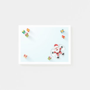 Süßer Weihnachtsmann-Schneengel Weihnachten Post-it Klebezettel