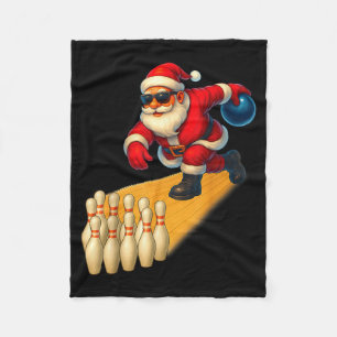 Süßer Weihnachtsmann spielt Bowlingkugel und Ns Bo Fleecedecke