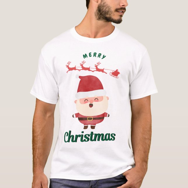 Süßer Weihnachtsmann T-Shirt (Vorderseite)