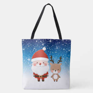 Süßer Weihnachtsmann und Rentiere
