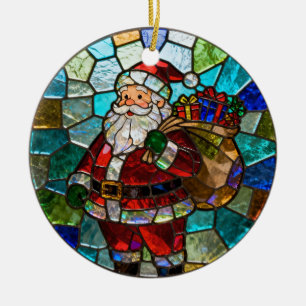 Süßer Weihnachtsmann-Weihnachtsbaumanhänger Keramik Ornament