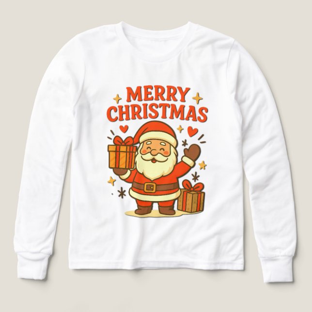  Süßer Weihnachtsmann - Weihnachtskunst –  Frohe W (Design Vorderseite)
