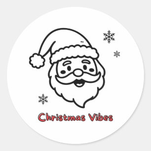 Süßer Weihnachtsmann Weihnachtsstimmung Lustiger W Runder Aufkleber