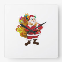 Süßer Weihnachtsmann-Weihnachtswanduhr | 10,75" Ac