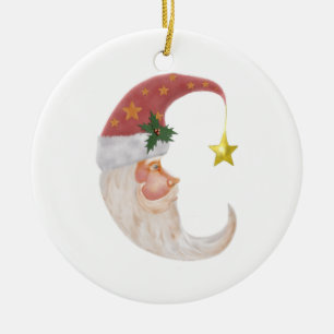Süßer Weihnachtsmond - fügen Sie Ihren eigenen Keramikornament