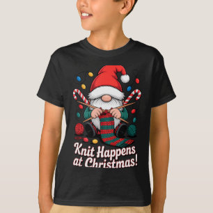 Süßer Weihnachtsstrick-Gnom-Yarn Xmas für Männer W T-Shirt