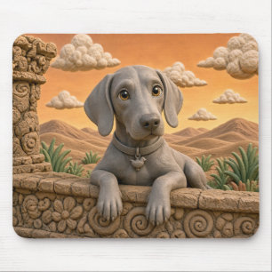 Süßer Weimaraner-Welpe, Babyhund Mousepad