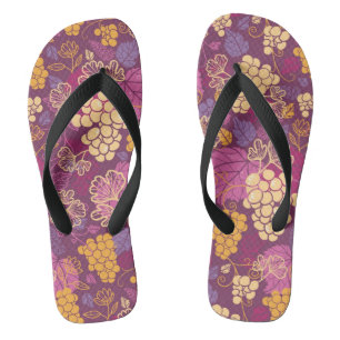 Süßer Weinrebemusterhintergrund Flip Flops