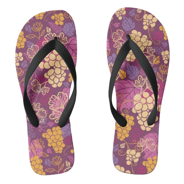 Süßer Weinrebemusterhintergrund Flip Flops (Fußbett)