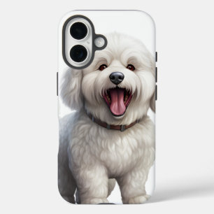 SÜßer weißer Bichon Frise-Welpe iPhone 16 Hülle
