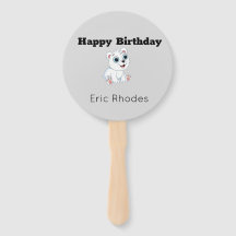 Süßer weißer Eisbär zum grauen Geburtstag