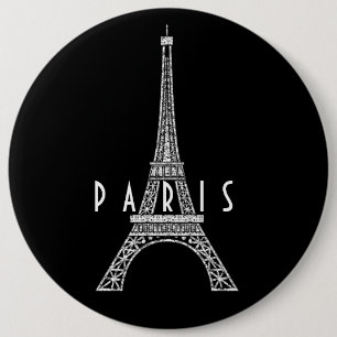 Süßer weißer Frankreich Paris Eiffelturm Knopf Button