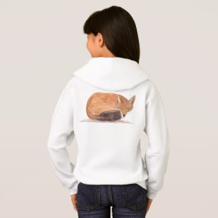 Süßer weißer Fuchs Wasserfarben Wald Wildtier Mädc Hoodie