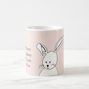 Süßer weißer rosa Hase Liebe Kaffeetasse