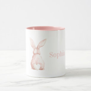 Süßer Weißer Rosiger Hase Herz Schwanz Tasse