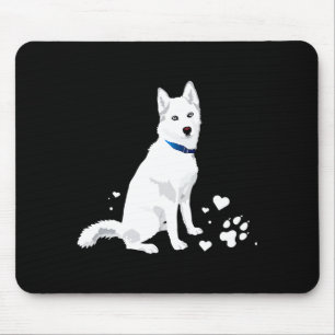 Süßer Weißer Sibirischer Husky Süßer Weißer Schnee Mousepad