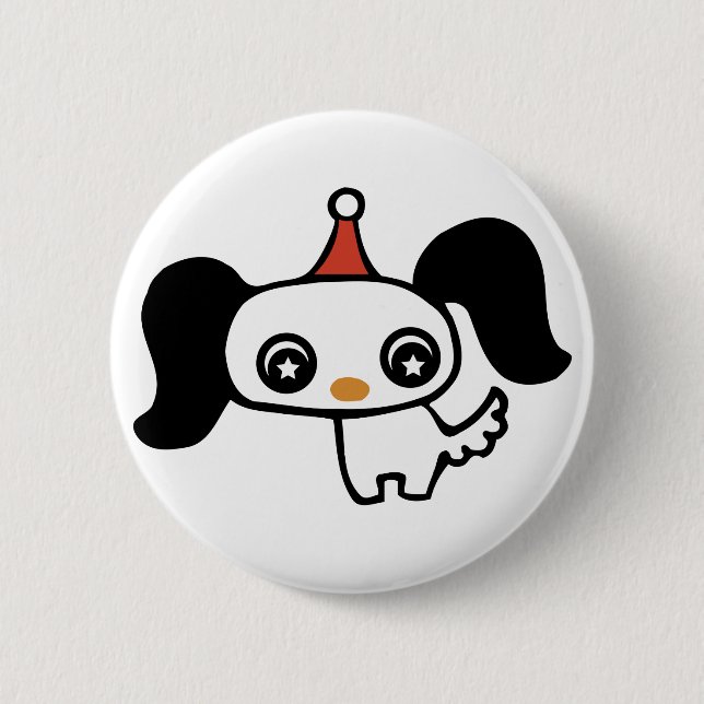 süßer Welpe Button (Vorderseite)