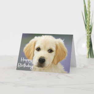 Süßer Welpe Golden Retriever Alles Gute zum Geburt Karte