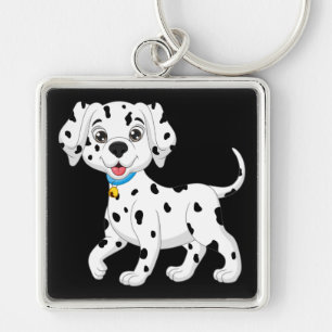 Süßer Welpe Hund Geschenk Schwarz Weiß Dalmatiner Schlüsselanhänger