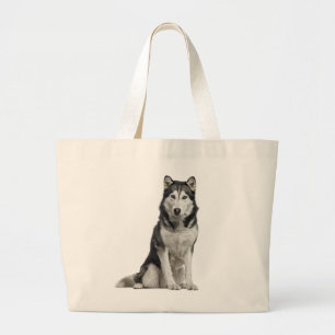 Süßer Welpe Hundeliebhaber Lustiger Siberian Husky Jumbo Stoffbeutel