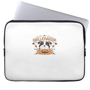 Süßer Welpe im Kürbis � Halloween-Hunde-Illustrati Laptopschutzhülle