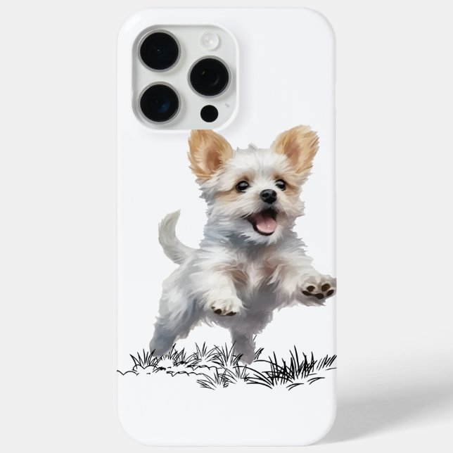 „Süßer Welpe iPhone 15 Pro Max Hülle – Bezaubernde (Rückseite)