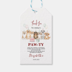 Süßer Welpe Junge 1. Geburtstag   Pawty Time Erste Geschenkanhänger