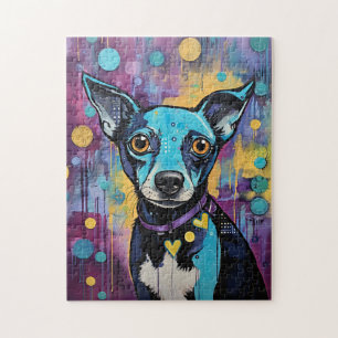 Süßer Welpe Lustiger Hund Mixed Media Tier Haustie Puzzle