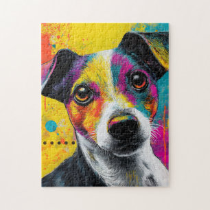 Süßer Welpe Lustiger Hund Mixed Media Tier Haustie Puzzle