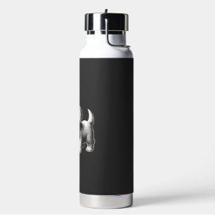 Süßer Welpe mit Hausschuh-Shirt Dark Humor Hunde L Trinkflasche
