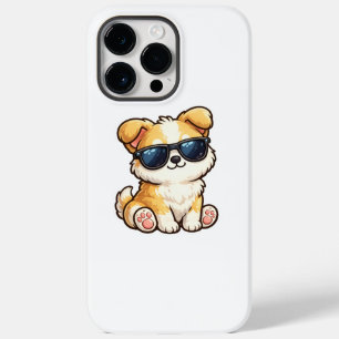 Süßer Welpe mit Sonnenbrille Kawaii Design Case-Mate iPhone 14 Pro Max Hülle