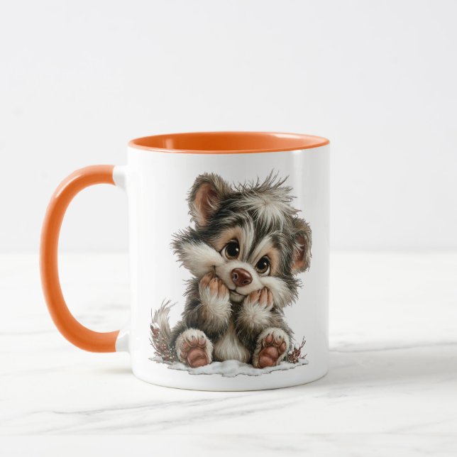 Süßer Welpe Tasse (Links)