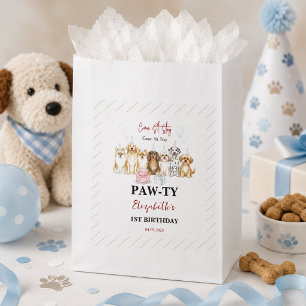 Süßer Welpen-Hund-Junge 1. Geburtstag Pawty-Time Geschenktütchen