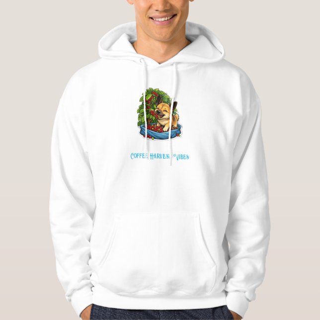 Süßer Welpen-Kaffeeernte Hoodie (Vorderseite)