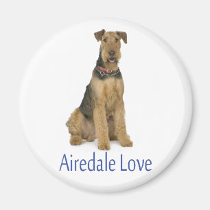 Süßer Welpenhund Mutter Hundeliebhaber Airedale Te Magnet
