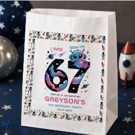 Süßer Weltraum 7. Geburtstag | Sechs und Sieben Ja Geschenktütchen