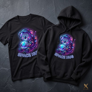 Süßer Weltraum-Koala-Astronaut leuchtende Galaxie Hoodie