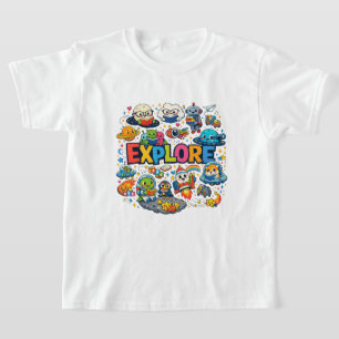 Süßer Weltraum & Lesen "ENTDECKEN" Zurück zur Schu T-Shirt