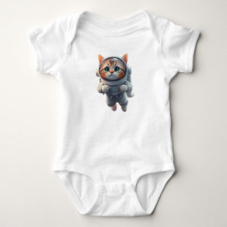 süßer Weltraumforscher Kater Baby Strampler