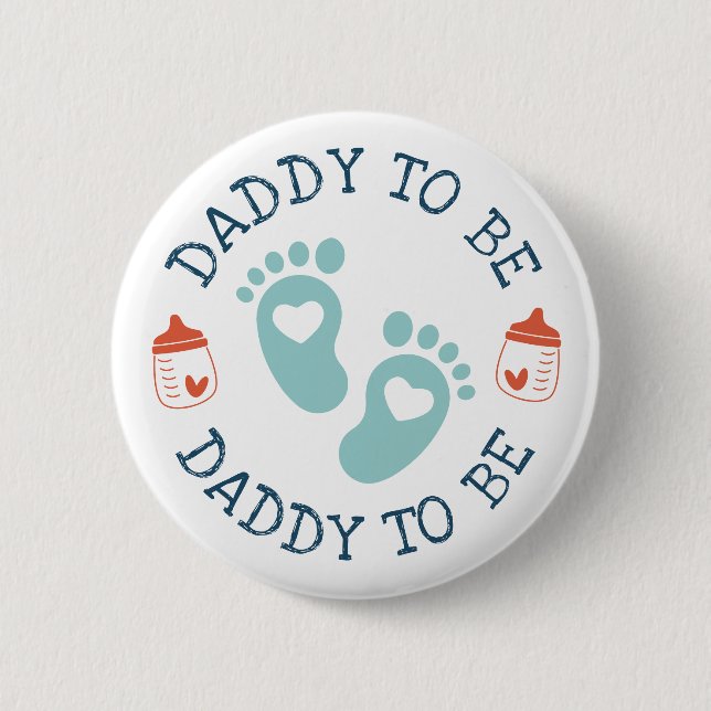 Süßer werdender Papa, benutzerdefinierte Babyparty Button (Vorderseite)
